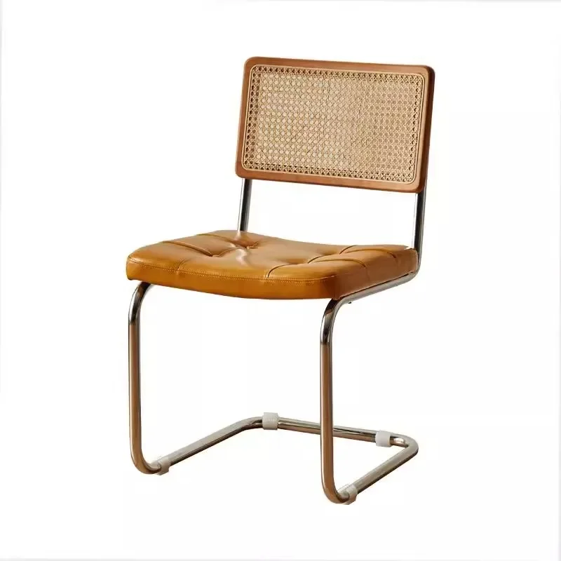 Light luxury dining chair household Nordic desk chair restaurant wrought iron back chair