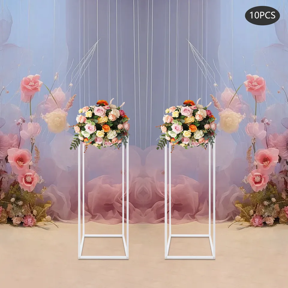 Gold Metal Flower Stands for Wedding Decor