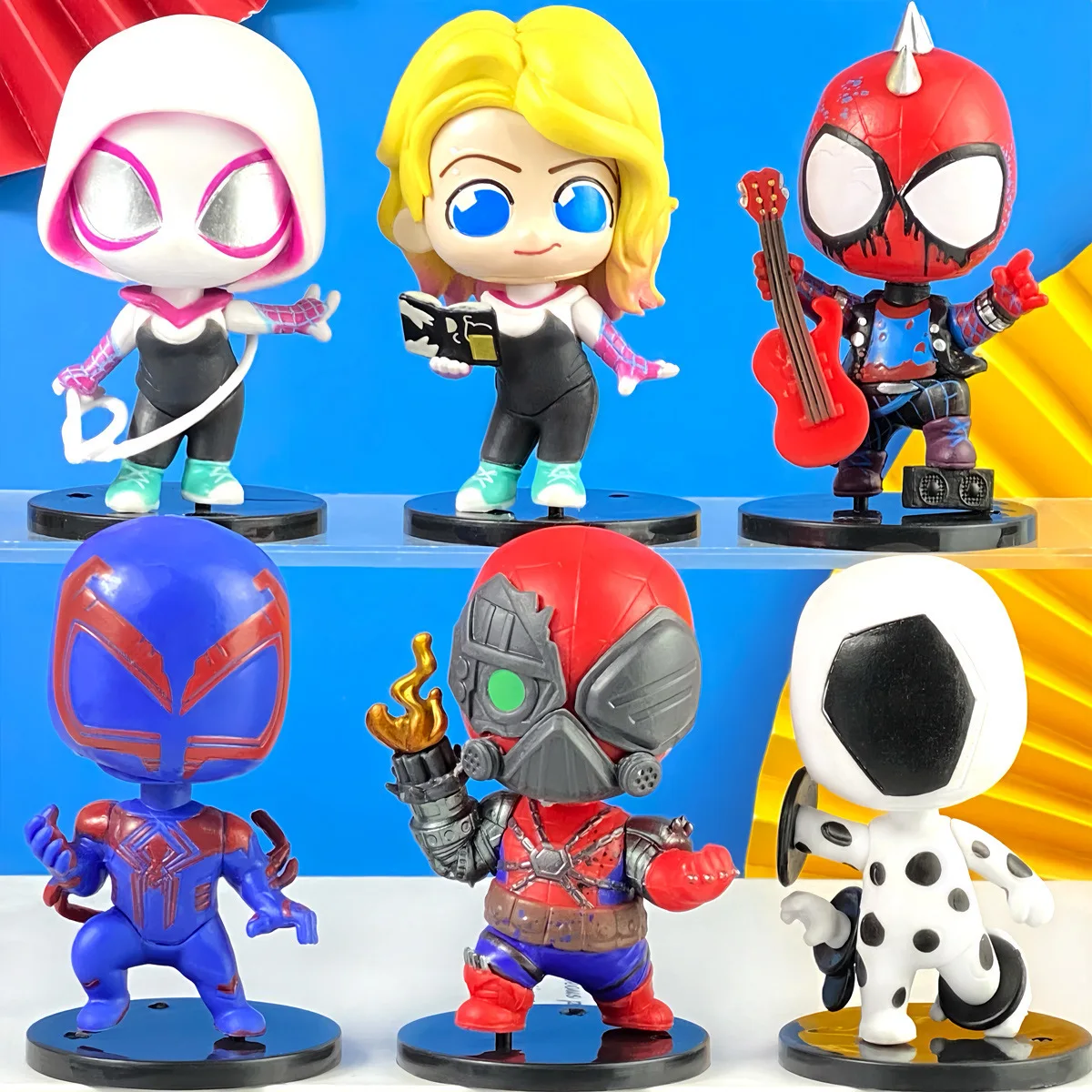 Marvel Legends Anime 6-piece set Zombie version Action Figures Model Toy Spider-Man Gwen Collectible decoration Model Kids Toys