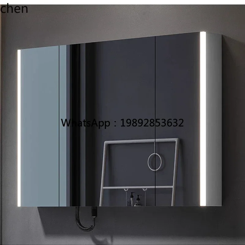 HH  Smart Bathroom Mirror Cabinet Multifunctional Socket Toilet Electric Hair Dryer Holder Storage Mirror