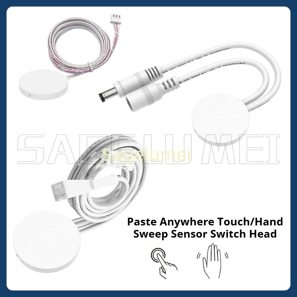 

Skydance Dimmable Switch 5/12/24V 4A Penetrable Wooden Touch Switch Hand Sweep Sensor Dimmer LED Light Controlle Paste Anywhere
