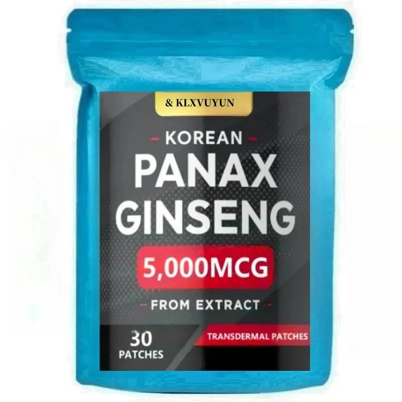 Men's and Women's Korean Red Panax Ginseng with Ginkgo Biloba - 30 pieces of transdermal patches produced in the United States