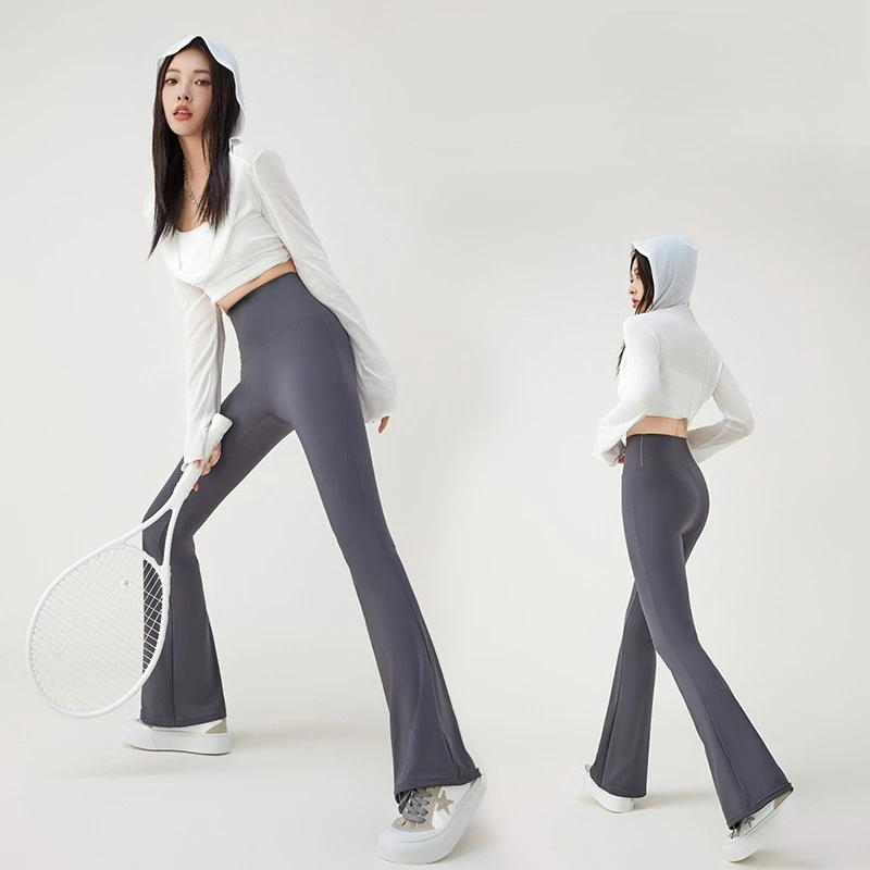 New Spring Summer Micro Flared Leggings Women High Waist Slim-Fitting Flared Trousers Sexy Casual Legging Pants Womens Clothing