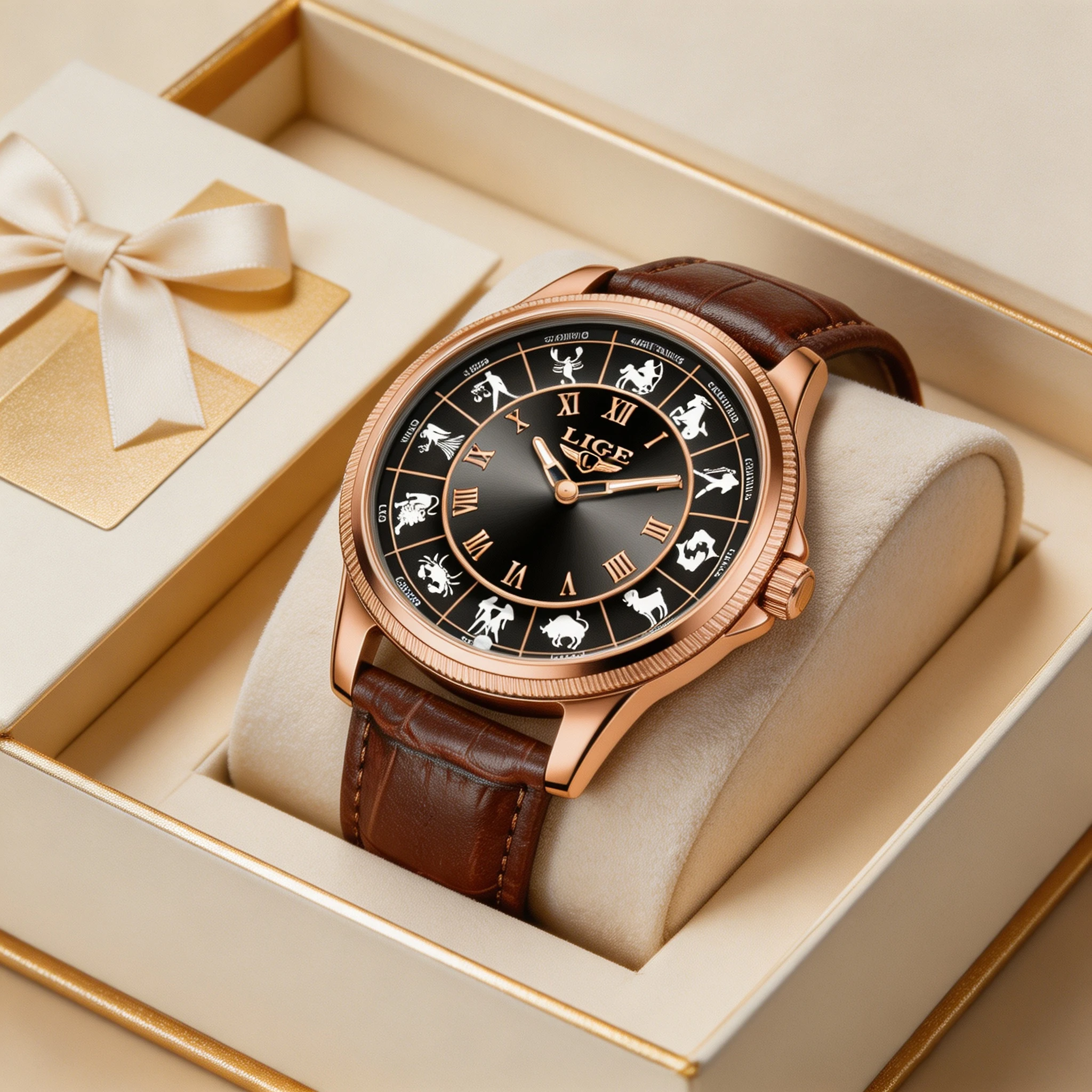 LIGE New Fashion Watches Men Constellation Luxury Quartz Wristwatch 30M Waterproof Luminous Creative Gifts For Mens Watch Reloj