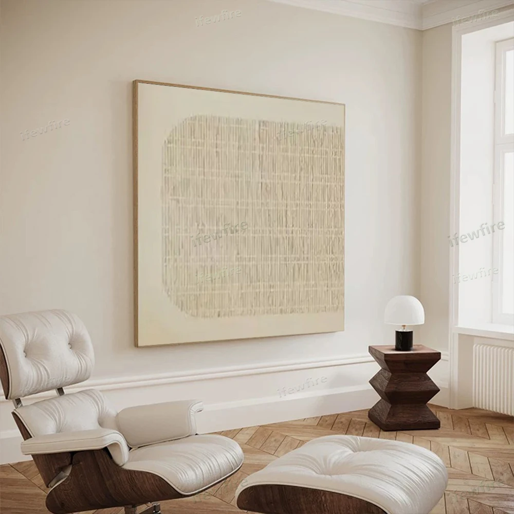 

Large Beige 3D Minimalist Painting Beige Textured Wall Art Neutral Plaster Painting Wabi Sabi Wall Art Beige Boho Painting