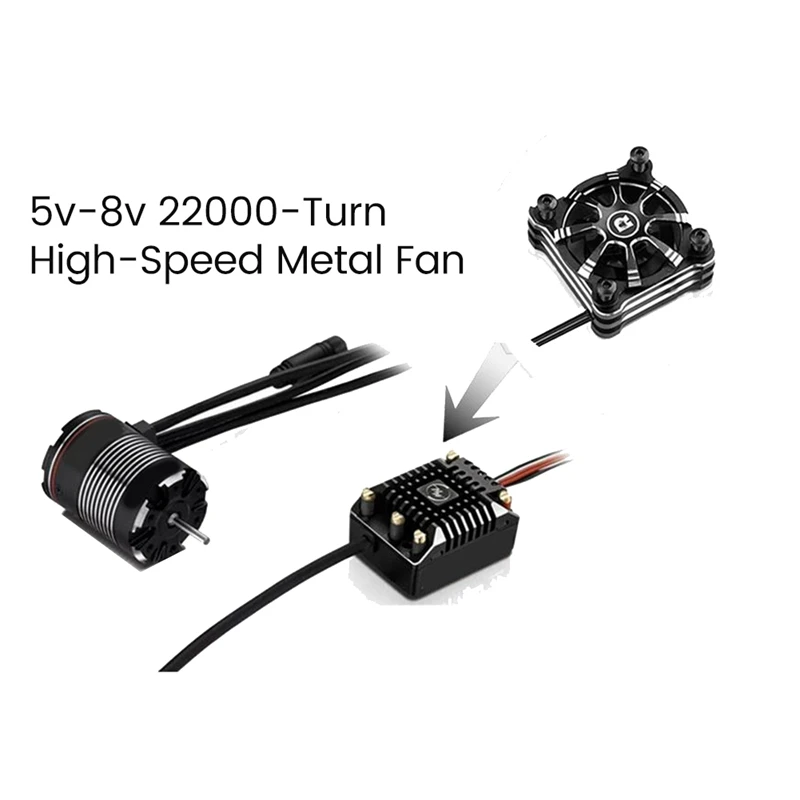 1 Piece Metal High Speed Fan RC Model Cooling Fan For Athlon /10 Drift ESC XD10 PRO 5V-8V 22000 Rpm Red