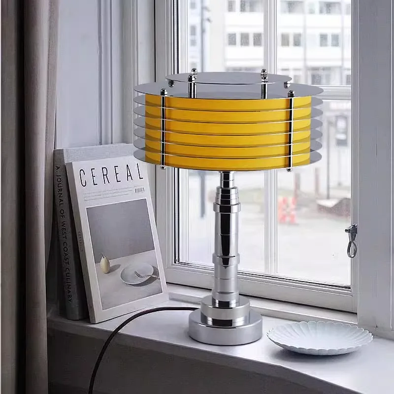 

Medieval Bauhaus Minimalist Metal Floor Lamps Living Room Chrome Plated Study Reading Table Desk Light Bedroom Headboard Hotel