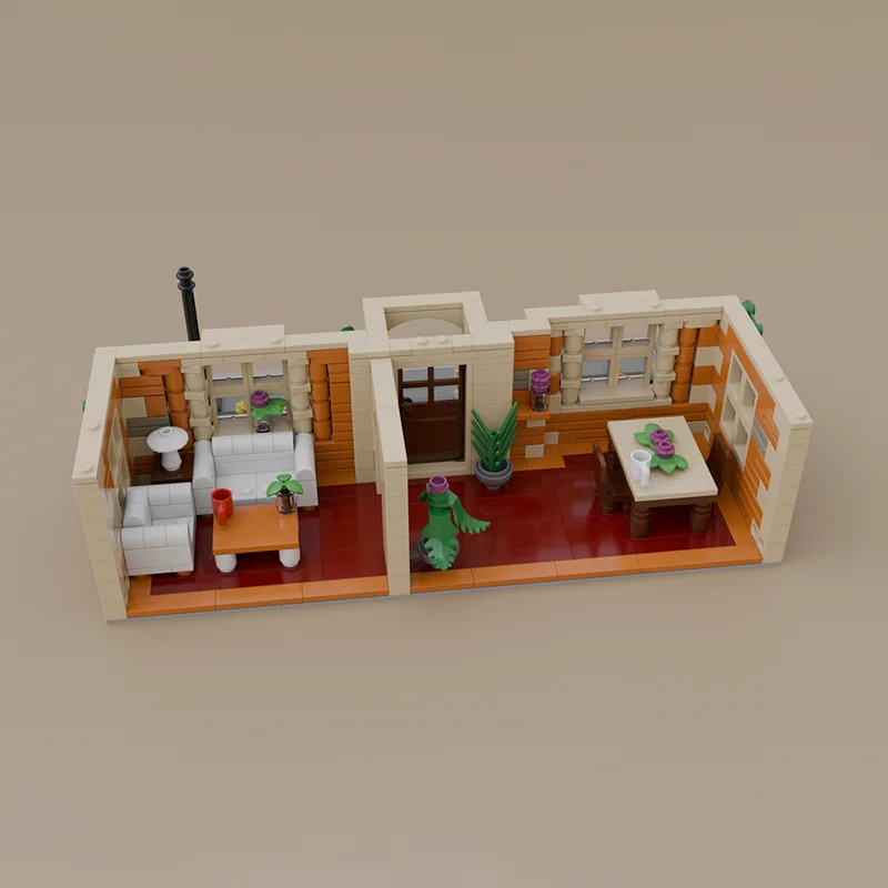 Novos blocos de construção moc casa estilo reino unido tecnologia tijolos modulares modelo presentes brinquedos de natal conjuntos diy montagem!