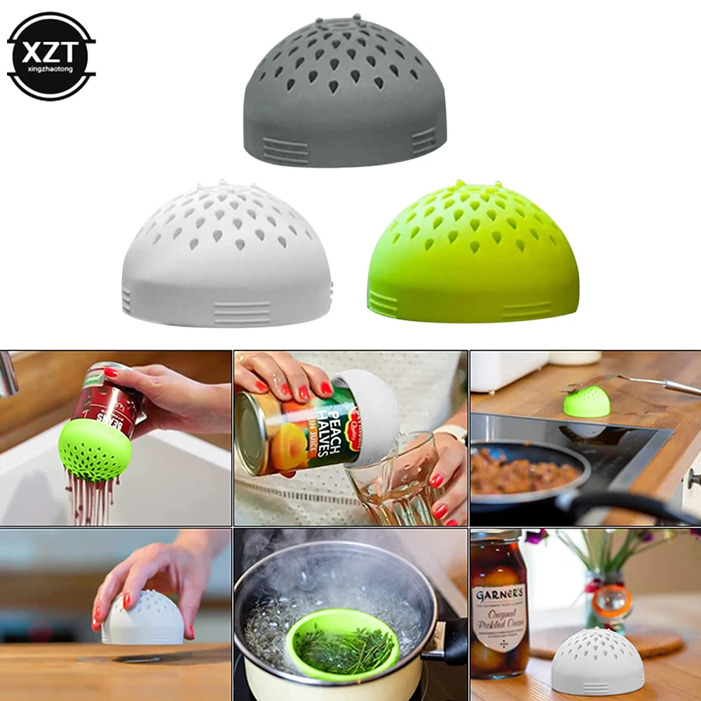 Silicone Gel Filter Water Filter Cover Silica Filter Funnel Multi-use Mini Colander Food Mesh Can Drainer Kitchen Accessories