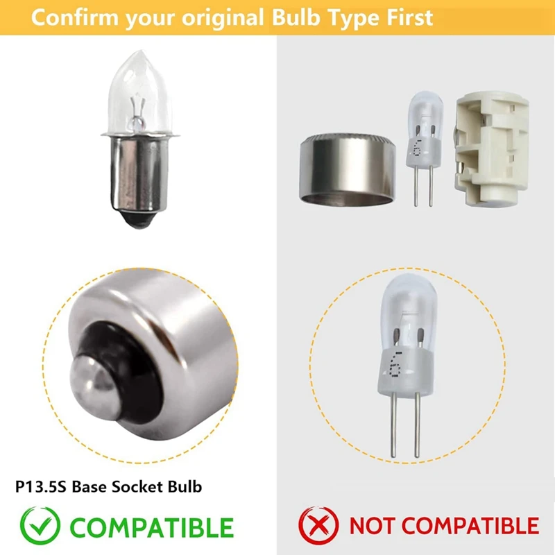 PWS Light Led Conversion Kit For Maglite LED Conversion Kit, 3W DC 6-24V LED Flashlight Bulb, Maglite 3-16 Cell Flashlight