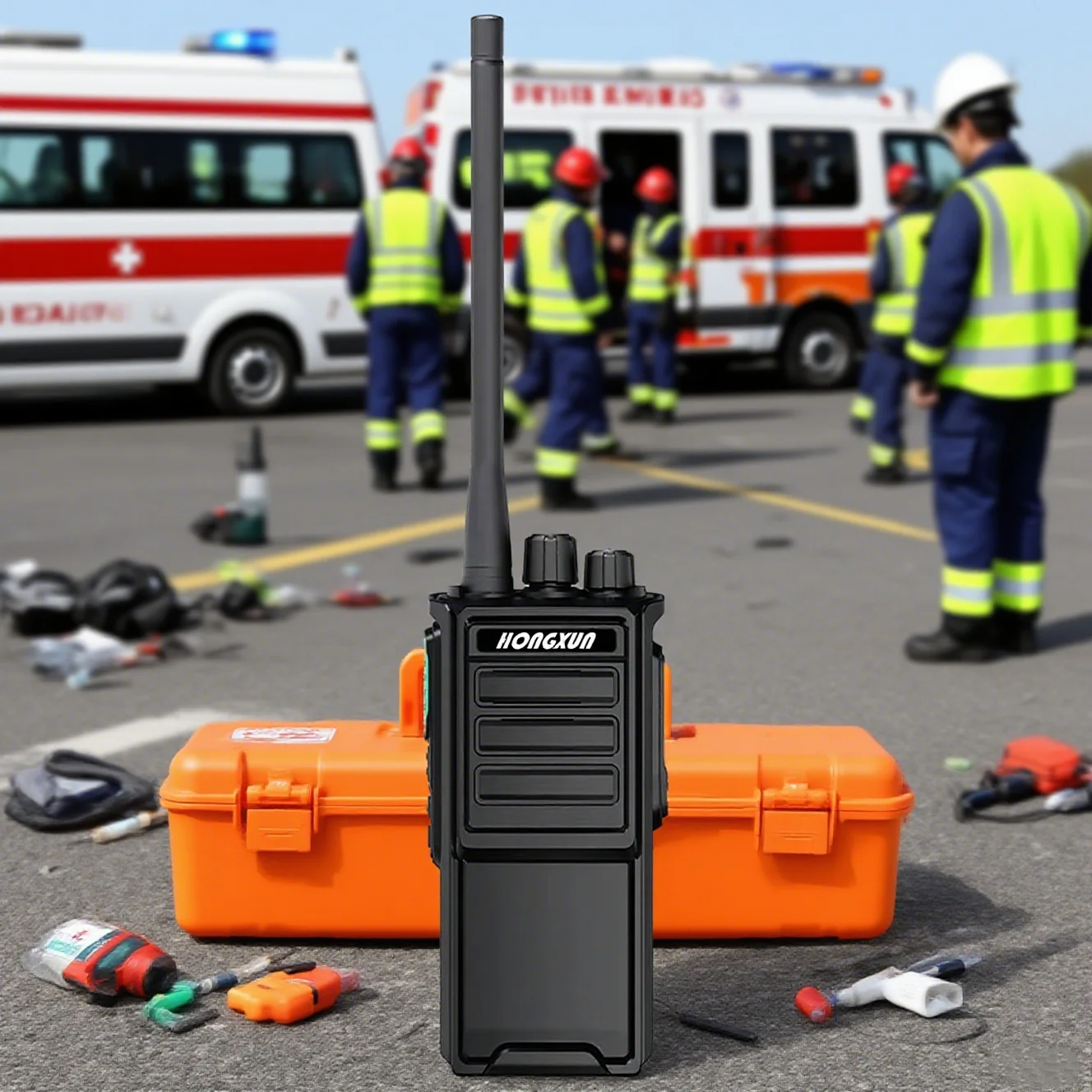 HX-HP685 10W UHF Walkie Talkie IP68 400-520MHz One-Key Frequency Matching Channel Scan Strong Signal Large Capacity Battery