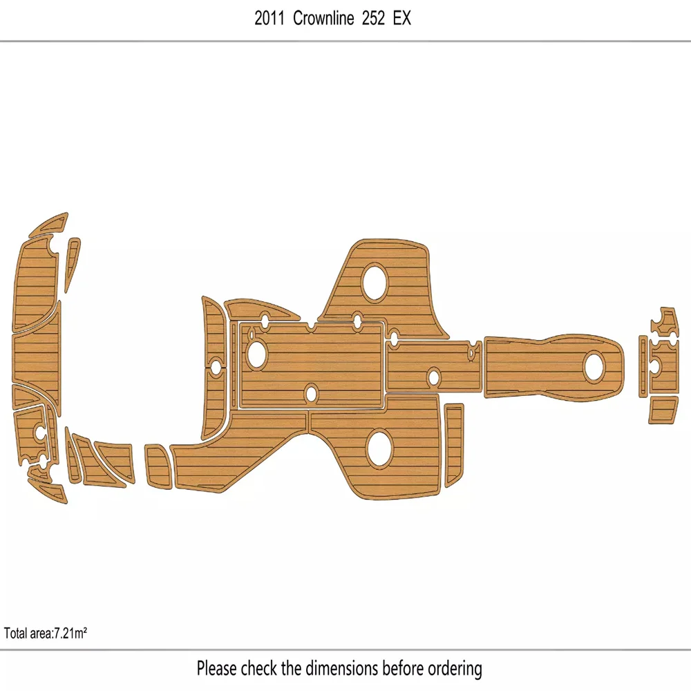 

2007-2010 Crownline 252 EX платформа для плавания в кабине 1/4 дюйма 6 мм напольный коврик из вспененного этилвинилацетата, самоклеящийся напольный коврик в стиле морского салона или шага