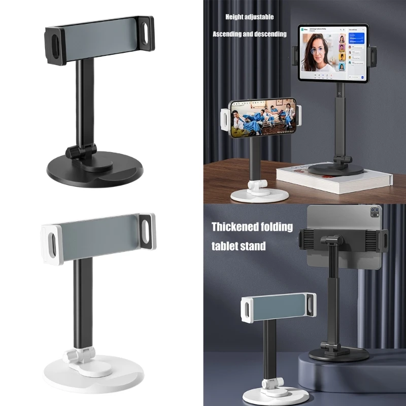 Support tablette Stable M17B, Base lestée, bras Flexible pour support bureau, protections tampons