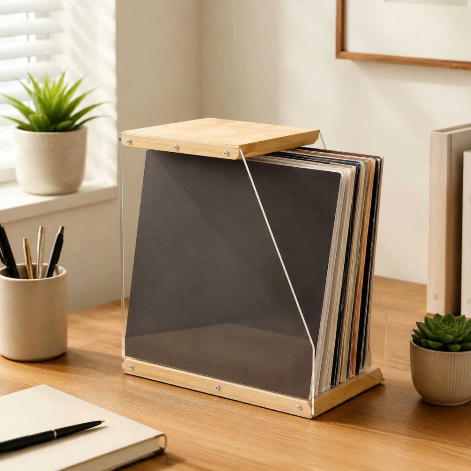 Magazines - Rectangular Tabletop Media Display Rack Solid