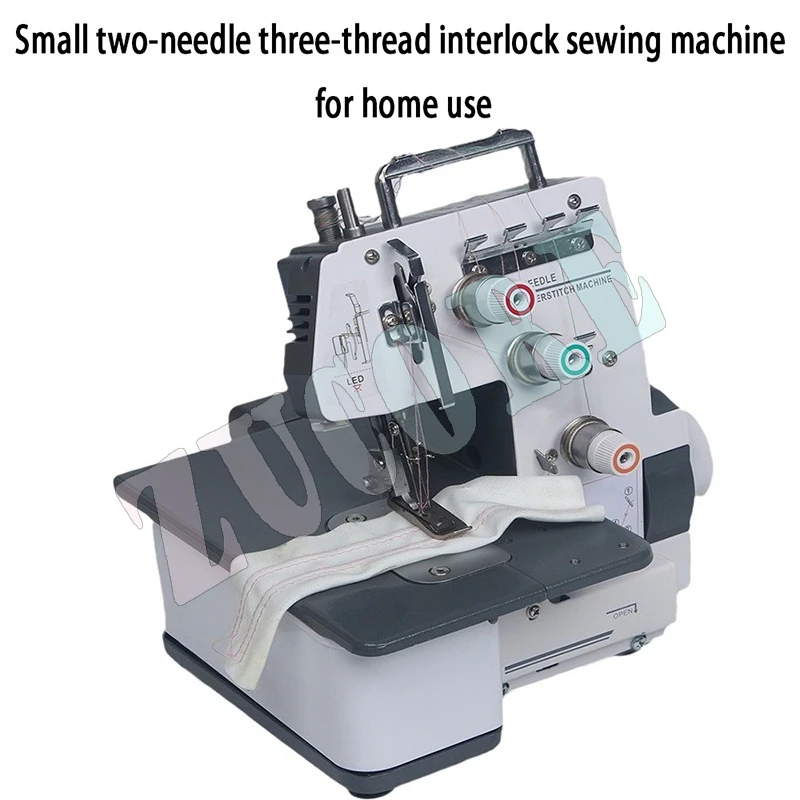 323 Macchina da cucire interlock Zig Zag a tre fili con doppio ago per uso domestico Macchina da cucire overlock elettrica multifunzionale da 2,5 mm