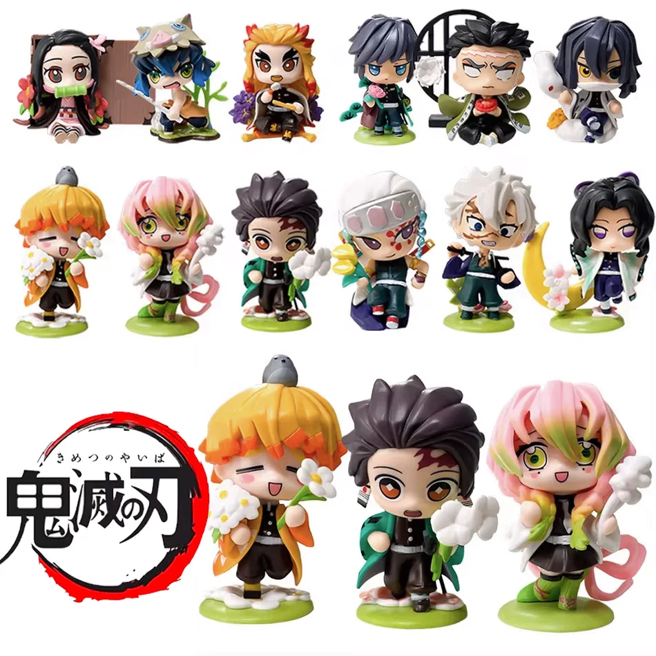 2026NOWOŚĆ Anime Demon Slayer Figurka Niespodzianka Tanjiro Kamado Nezuko kreskówka model PVC ozdoba na biurko prezent urodzinowy dla dziecka