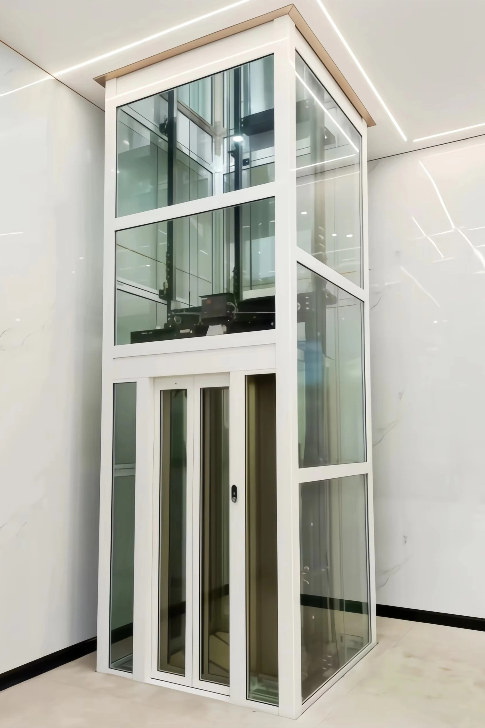 New Modern Home Hydraulic Cylinder Elevator for Persons s Residential Stair Installation Steel Lift Villas