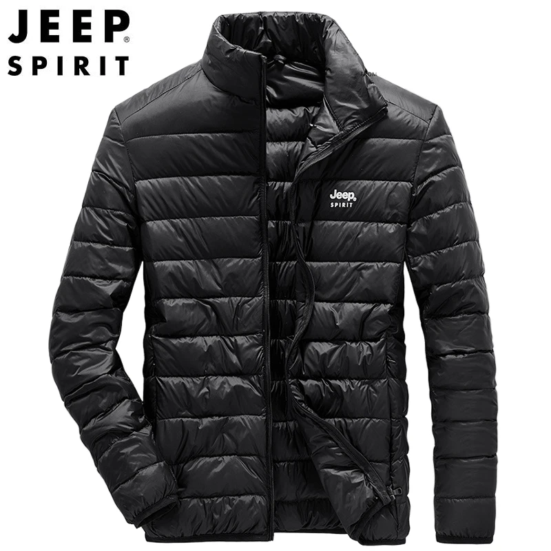 JEEP SPIRIT down jacket men white duck down slim stand collar autumn and winter cold protection warm jacket High Quality