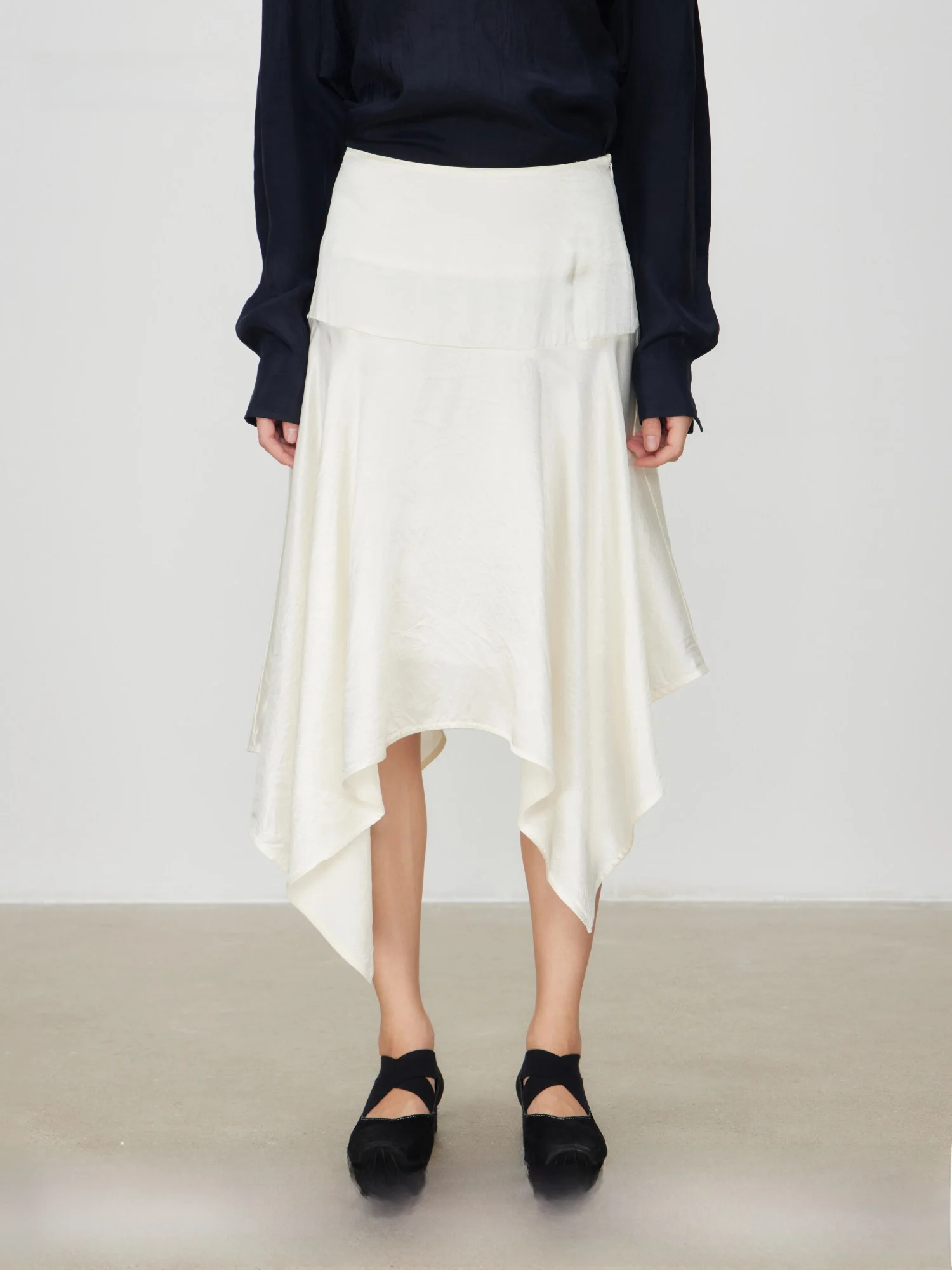 

Летняя асимметричная повседневная юбка KIP MERCI для женщин, свободного кроя, А-силуэт, дышащая, приятная для кожи, из полиэфирного волокна