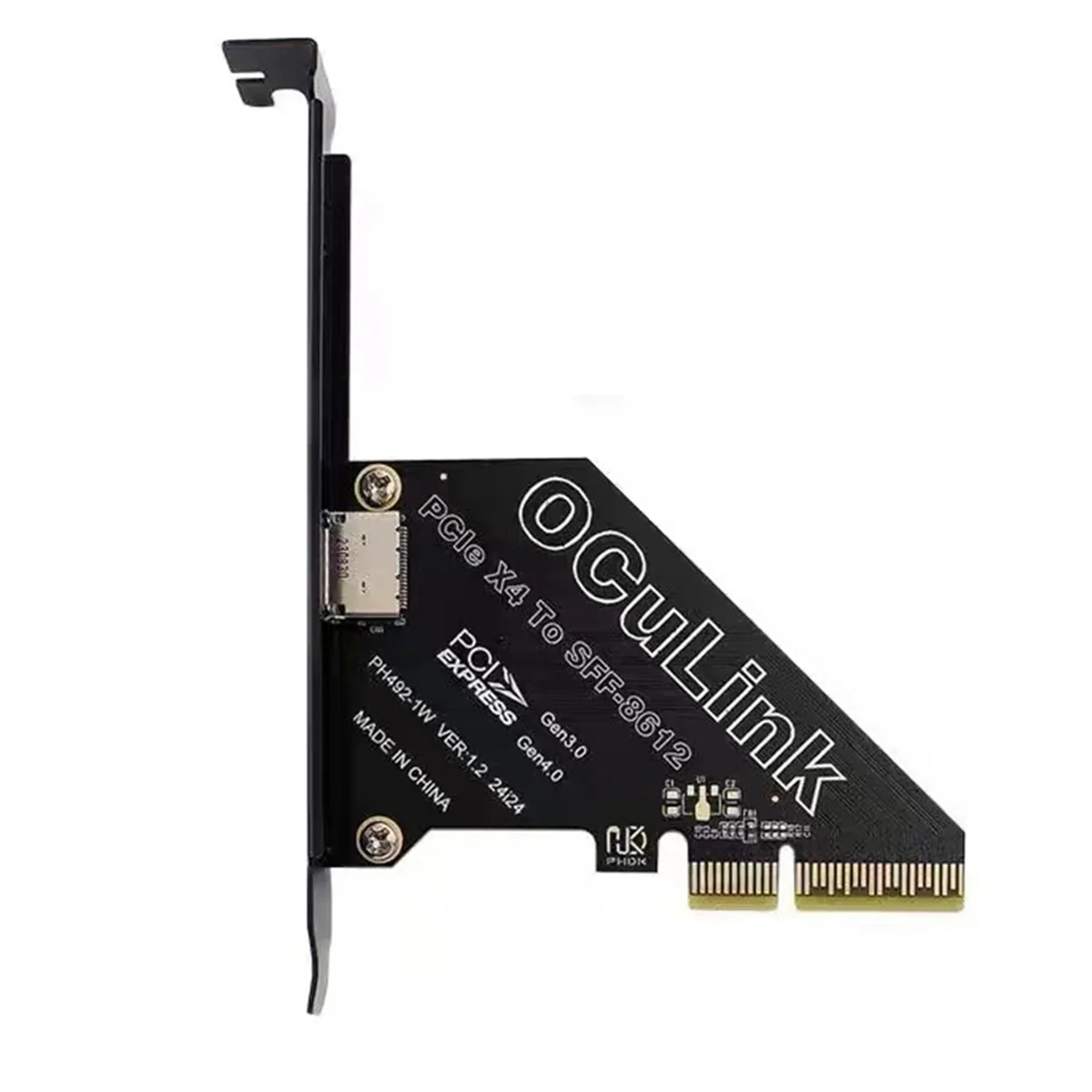 PCIe 4.0 X4 to Oculink SFF8611/8612 Expansion Card to SFF-8639 U.2 SSD for External Graphics Card for Win/Linux