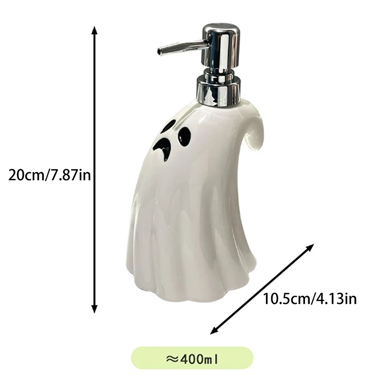 Creative Hand Sanitizer Bottle Ceramic Soap Dispenser Bathroom Large Capacity Pressed Bottle For Halloween Bathroom Decor Hotel