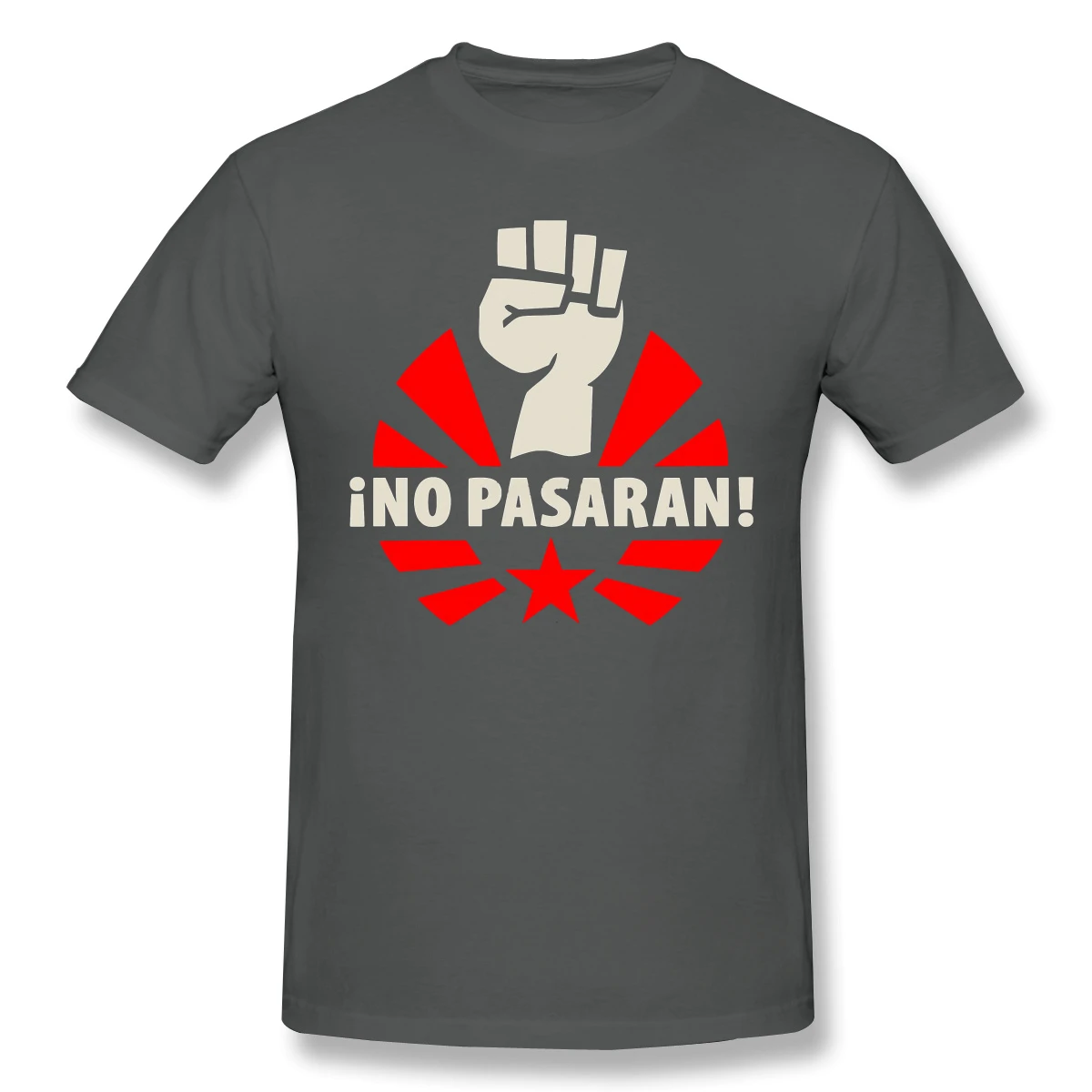 New TShirtNo Pasaran Fist & Star Anime Clothes Shirt Design  Marxism Socialism CCCP Soviet Union Cotton Men T-Shirt