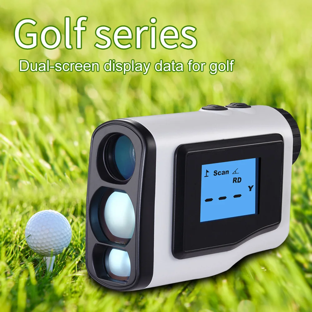 Dual Display 1200m golf laser rangefinder outdoor hunting laser distance meter with flagpole lock fog rang measuring function