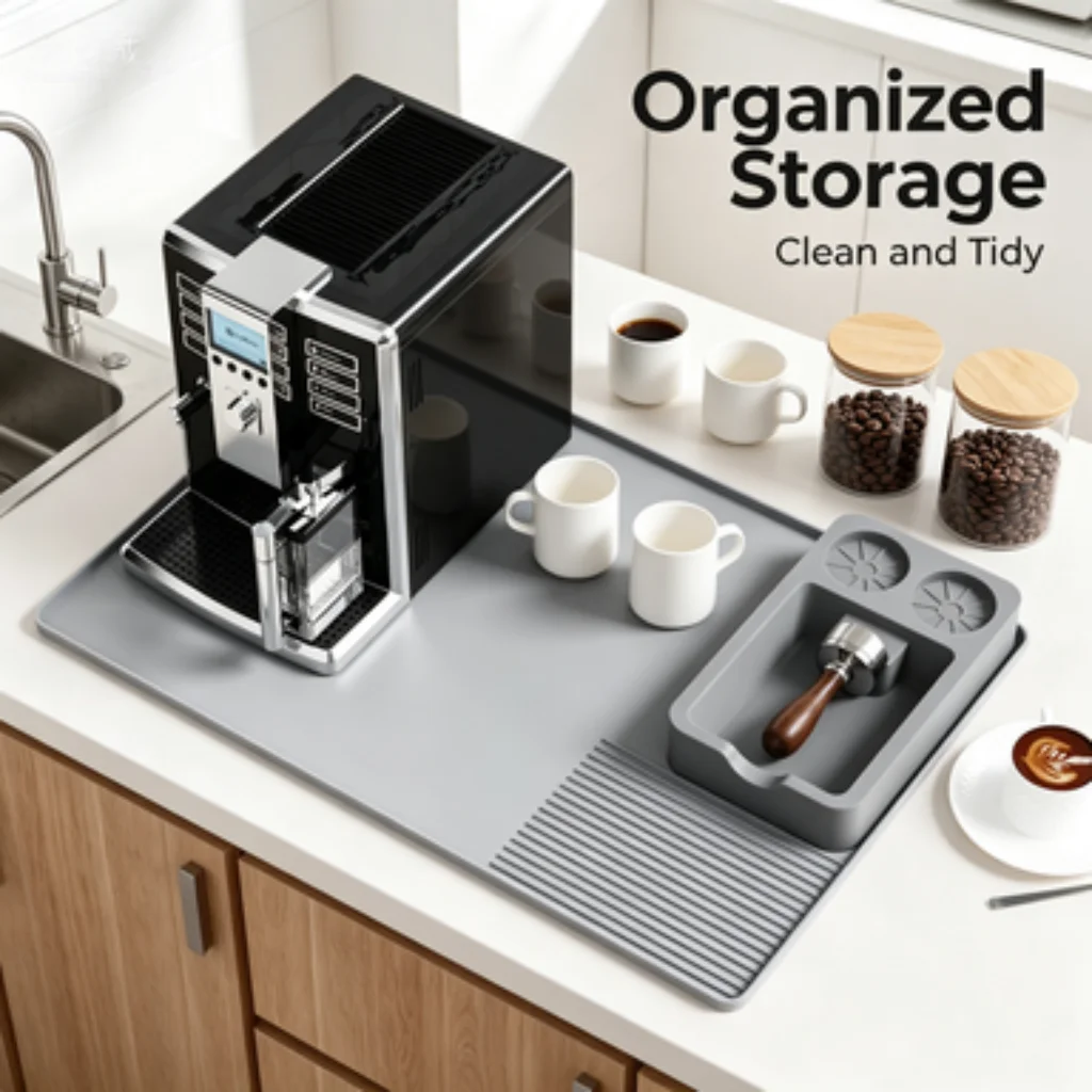 Caja de silicona multi-compart - Coffee Equipment Organizer reseña y precio