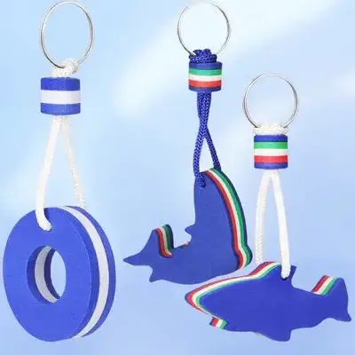 3 قطعة سلاسل المفاتيح العائمة مقاوم للماء مشرق اللون المفاتيح اكسسوارات للرجال الرياضات المائية القوارب الصيد تجمع السباحة