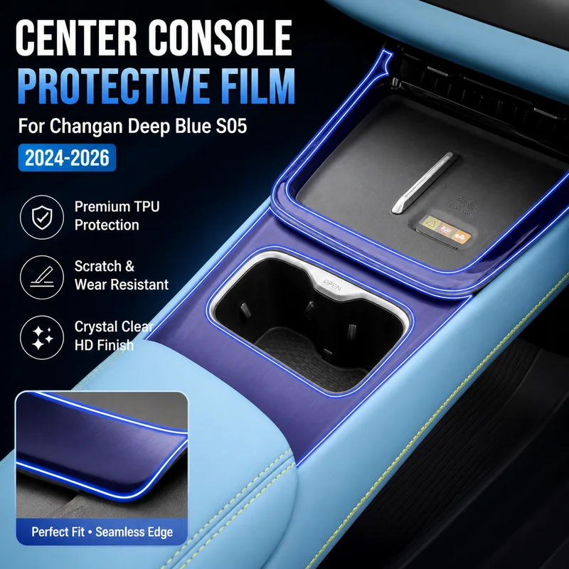For Changan Deep Blue S05 2024-2026 Steering Wheel Interior Film Screen Protector Center Console Gear Shift Modification