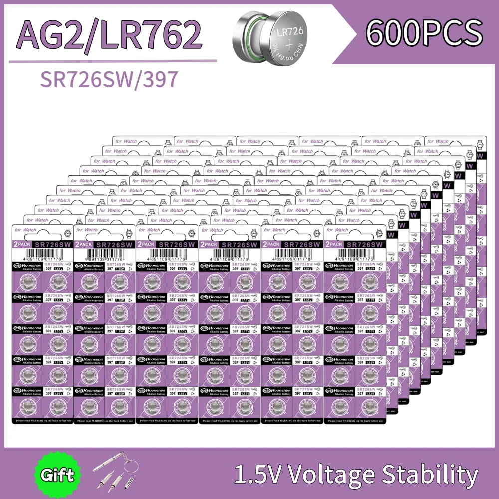 

100-600 шт. 1,55 В AG2 щелочная батарея LR726 397 396A SR726 SR726SW LR59 SR59 396 кнопочная батарея для часов игрушечный пульт дистанционного управления