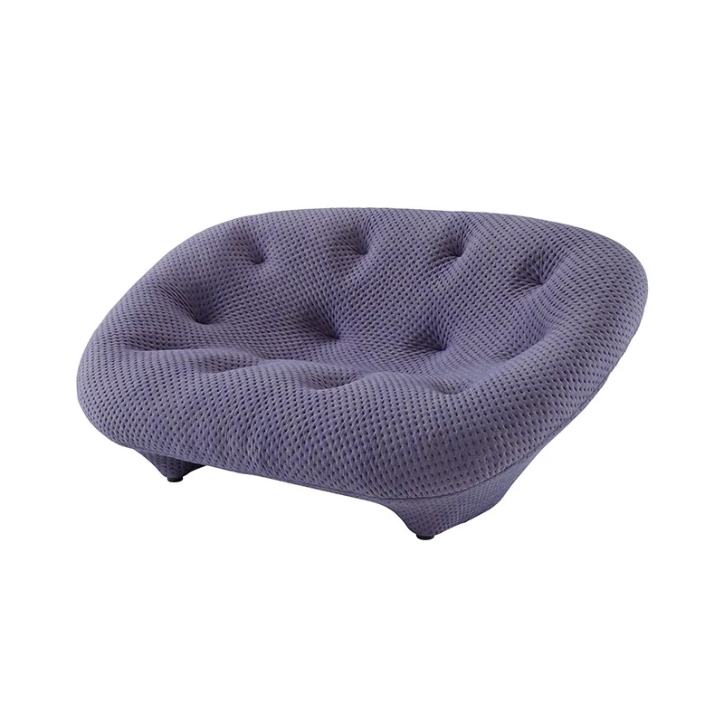 

Italian minimalist freehand space curved fabric sofa