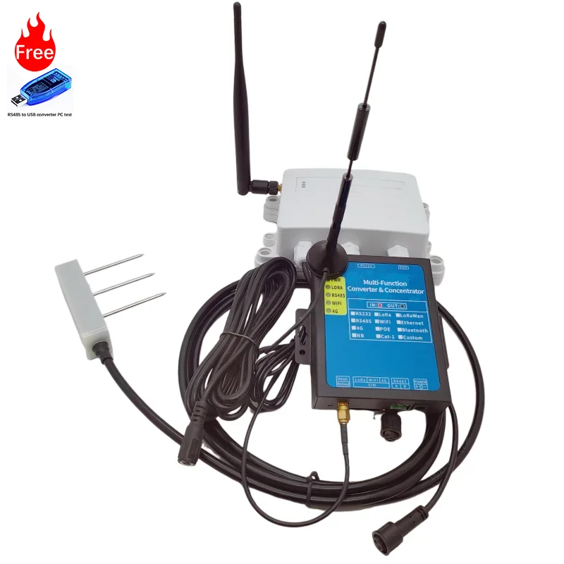 Industrial Digital SDI12 4-20mA RS485 Lorawan Data Logger Coconut Shell Cultiwool Soil Temperature Moisture EC Sensor Teros 12