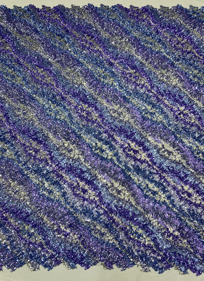 2025 Nieuwe Stretch Mesh Twill Veelkleurige Pailletten Borduren Damesjurk Avondjurk Mode Kleding Glitter Lovertjes Stof