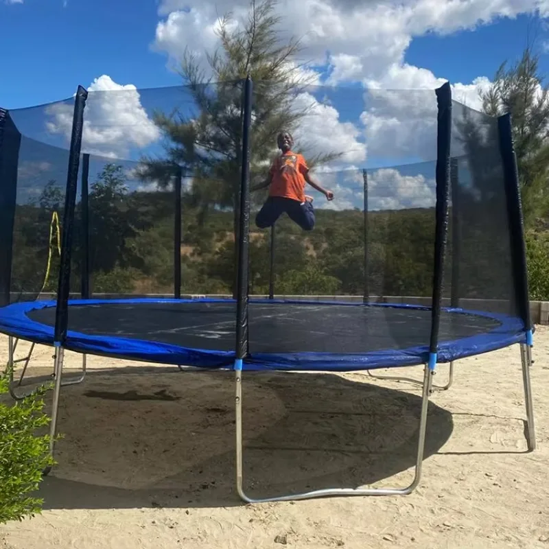 

High Quality 6-16ft Family Yard Trampoline with Net Soft Safe PVC Elastic Bed Outdoor Kidstrampoline Park
