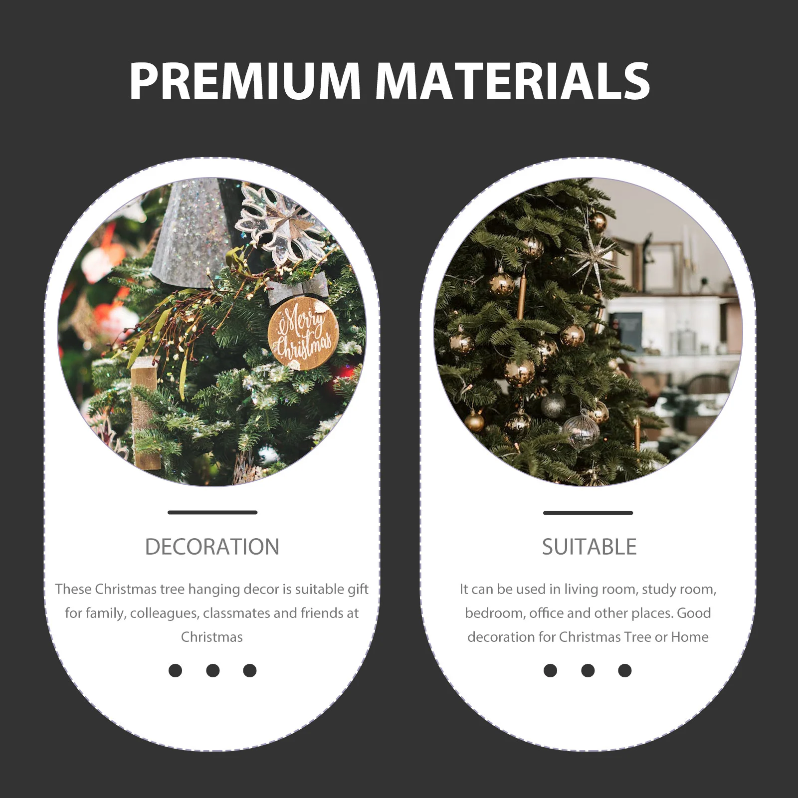 

3Pcs Christmas Tree Hanging Sleigh Ornaments Wooden Sleigh Decoration Rustic Xmas Desktop Sled Pendant Holiday Party Decor