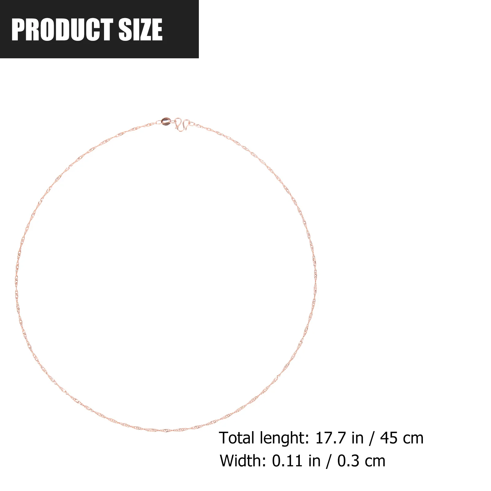 Ensemble de colliers en or Rose, 6 pièces, pour la fabrication de bijoux, chaînes en cuivre pour femmes, chaînes de collier délicates, chaîne ras du cou