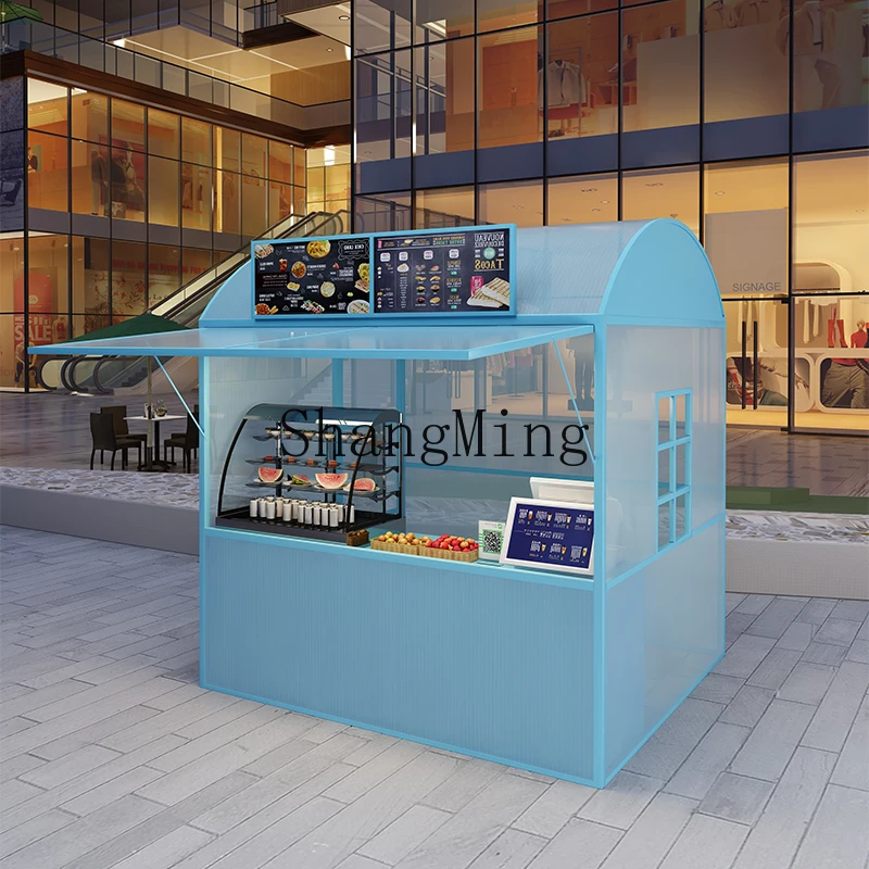 HJ Night Market Activity Stall Display Shelf Market Commercial Metal Stall Shelf Food Festival Wrought Iron Sunshade