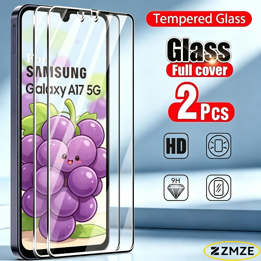 2Pcs High Definition Screen Protector for Samsung A17 A25 A26 A33 A35 A36 A37 A53 A55 A56 A57 A73 5G 9H Hardness Tempered Glass