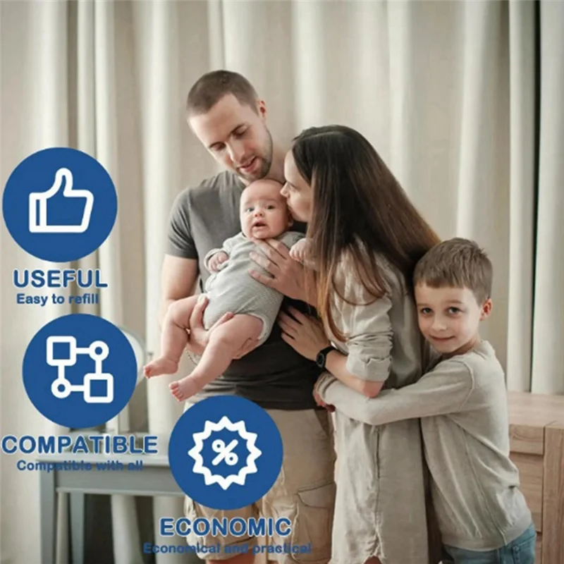 أكياس إعادة تعبئة أكياس قمامة حفاضات الأطفال، بطانات بديلة، كيس قمامة لـ Genie/Angelcare، متين-A21R