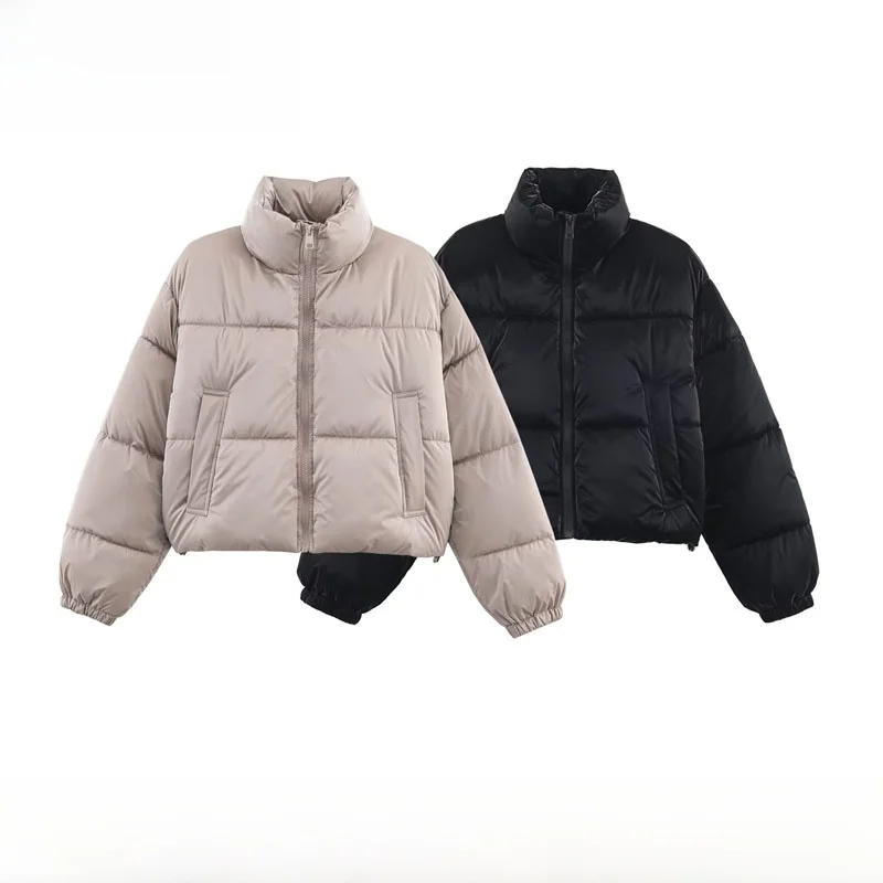 

Fashionable Thickened Autumn Winter New Arrival Women's Jacket Waterproof Windproof Bright Surface Commute Style Polyester Fiber