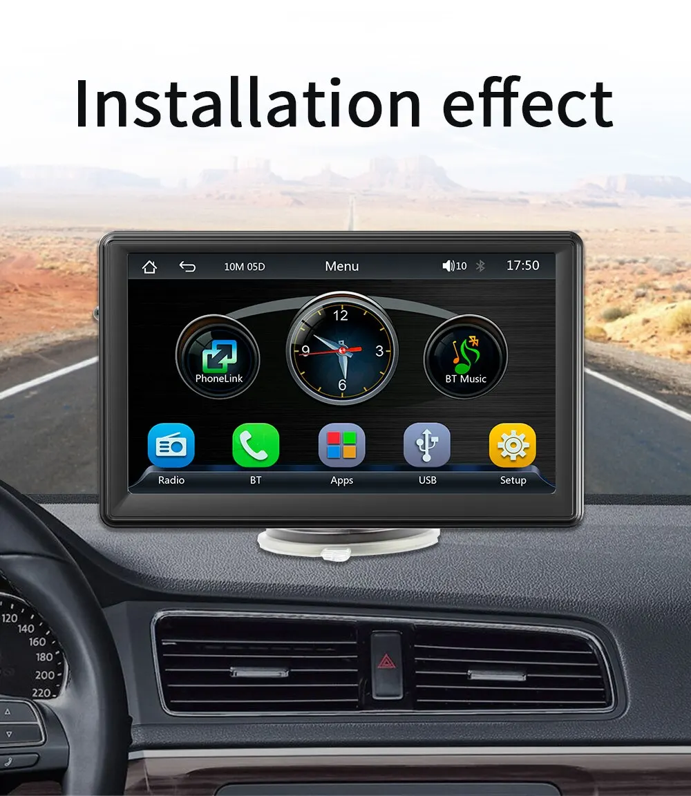 

7inch Car Radio Multimedia Video Player Wireless Carplay And Wireless Android Auto Touch Screen