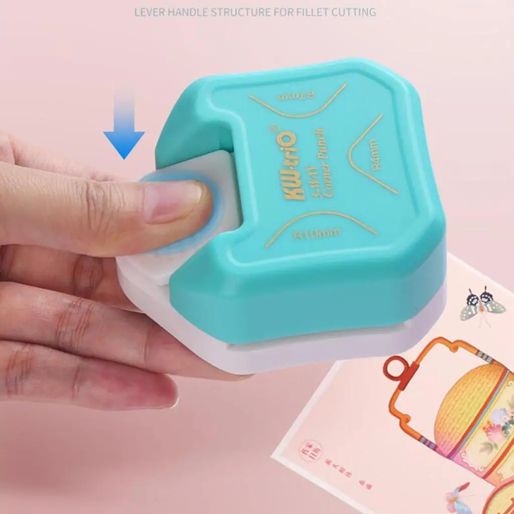 3 in 1 hoekafronder punch 4 mm 7 mm 10 mm 3-weg hoeksnijder papier ambacht