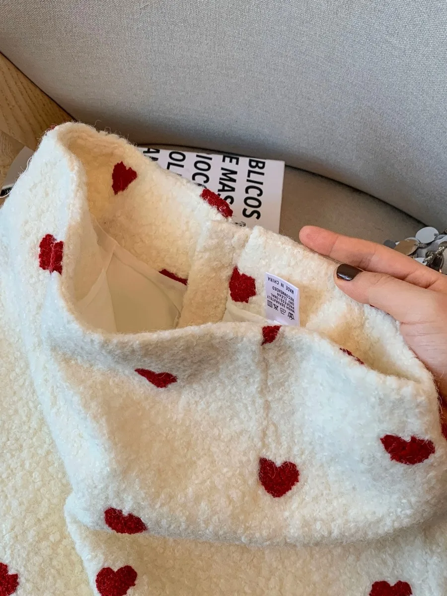 ホワイトラムファーポルカドットオルトスカート女性の秋冬新作Sle超美しいThienedラップアラウンドスカート韓国Sle