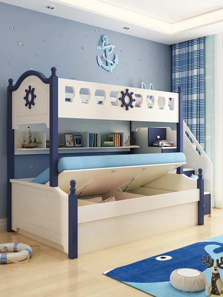 

Children Boys and Girls Bunk Beds Mediterranean Staggered Students Two High and Low Mother and Child Beds Simple Upper and Lower