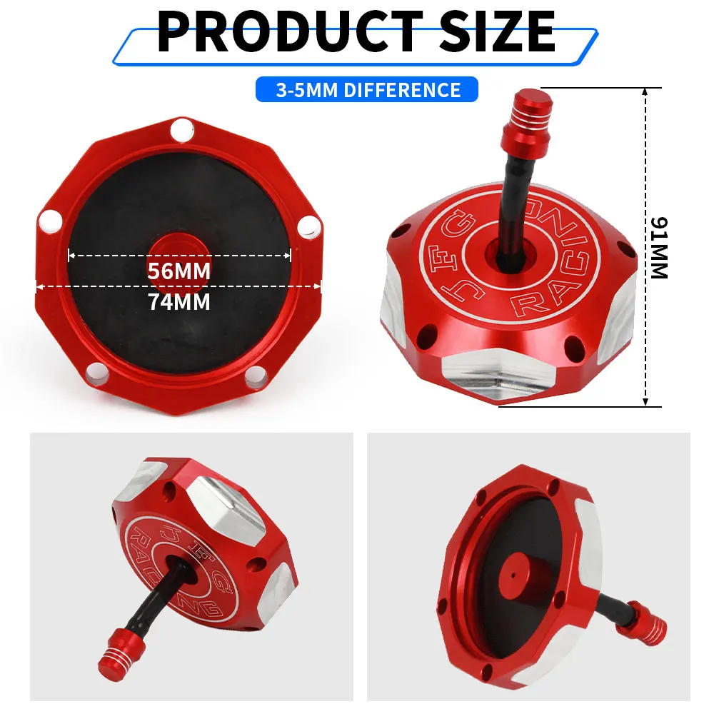 Motorcycle CNC Gas Fuel Tank Cover Cap For HONDA CR85R CR125R CR250R CRF150R CRF230F XR 50R 70R 80R 100R
