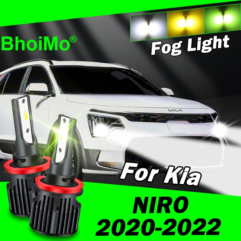 

BhoiMo For Kia Niro 2020 2021 2022 Front Fog Light Lamp Led Bulb