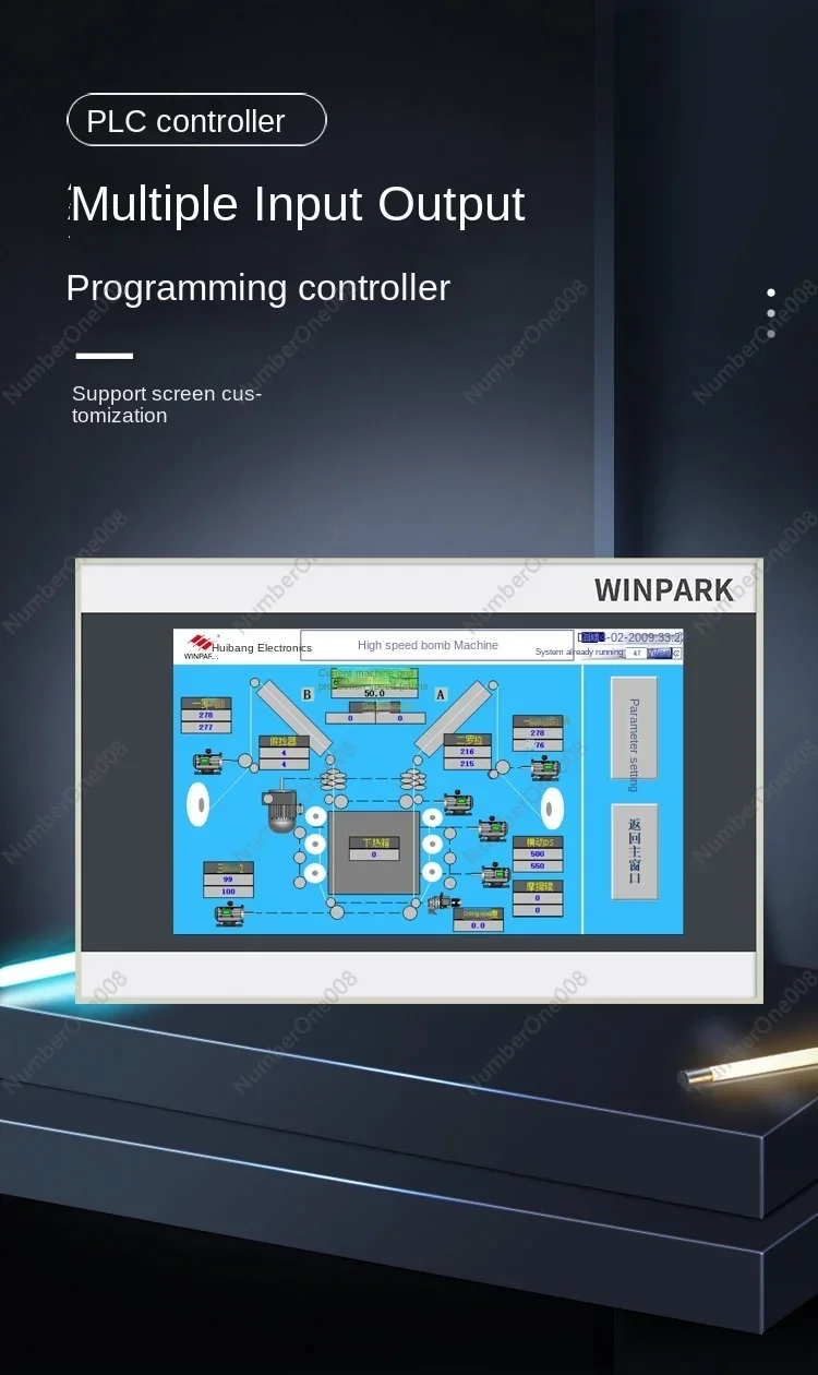 7/10/4.3-Inch Mcgs Touch Screen PLC Multi-Channel Input and Output Imitaton for Mitsubishi Programming-Free Controller