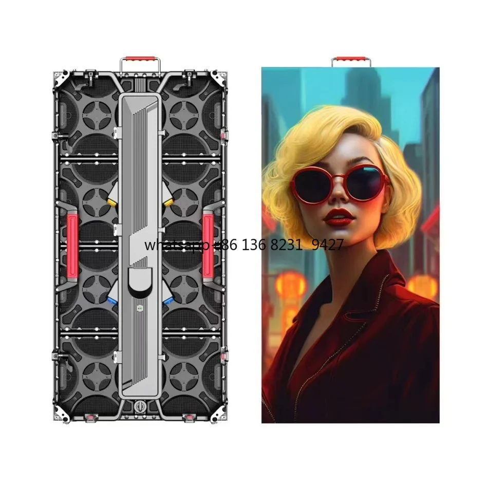 

HD-дисплей, светодиодный видеоэкран, коробка для сценического фона P4.81, шкаф 500x1000 мм, уличный светодиодный экран для аренды, светодиодный экран