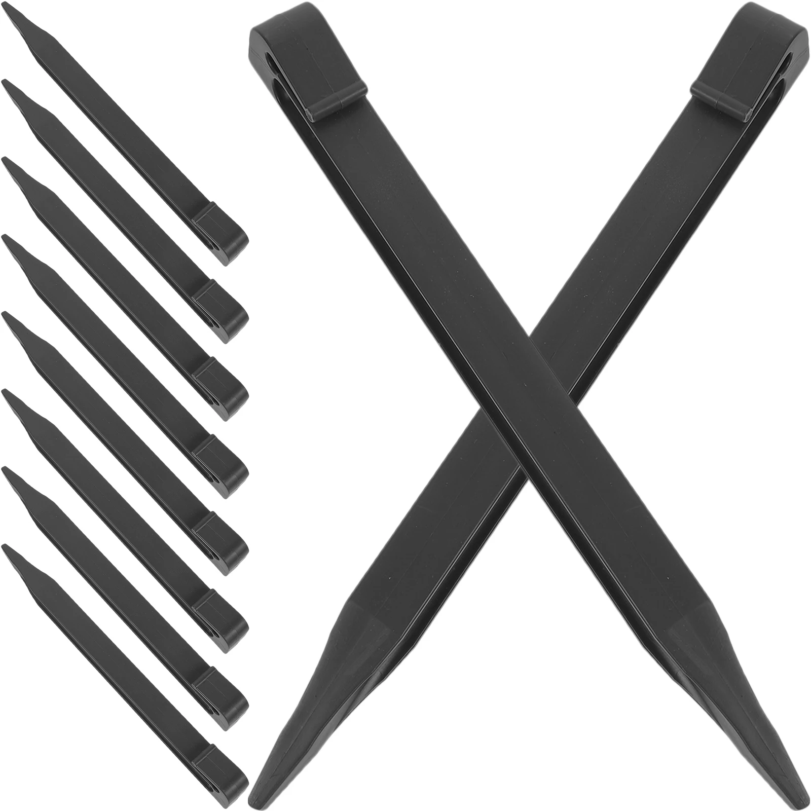 

10 Pcs Waterproof Cloth Grass Stud Outdoor Stakes Ground Heavy Duty Garden Straight Plastic Fasten Spikes